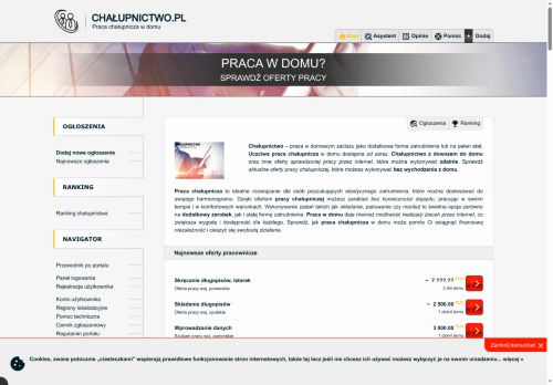 Praca chałupnicza, ile godzin dziennie Praca chałupnicza, ile godzin dziennie