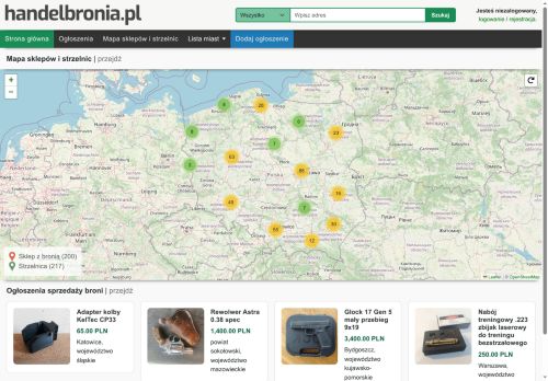 Handel bronią nową i używaną, ogłoszenia sprzedaży broni palnej Handel bronią nową i używaną, ogłoszenia sprzedaży broni palnej