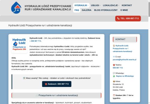 Przepychanie rur Łódź Przepychanie rur Łódź