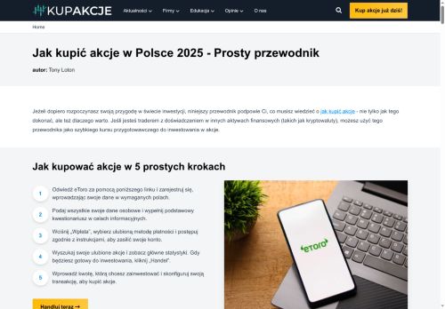 Strona pozwalająca na obrót akcjami firm zagranicznych Strona pozwalająca na obrót akcjami firm zagranicznych