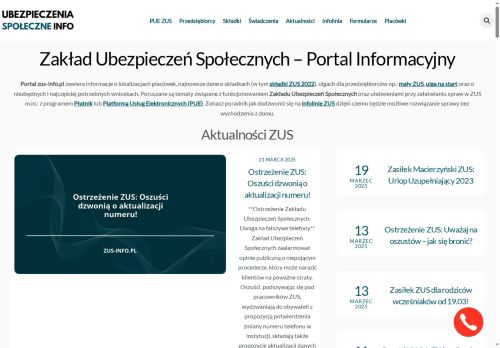 Portal informacyjny o ZUSie Portal informacyjny o ZUSie