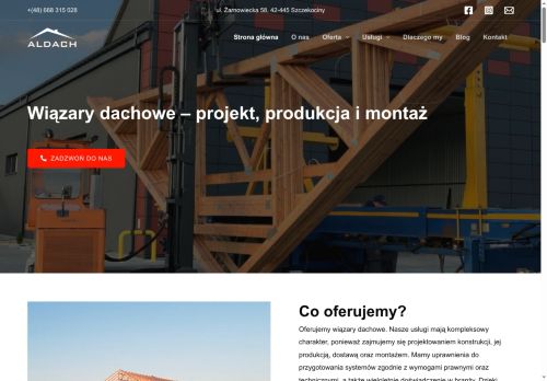 Wiązary dachowe, projektowanie, produkcja, montaż