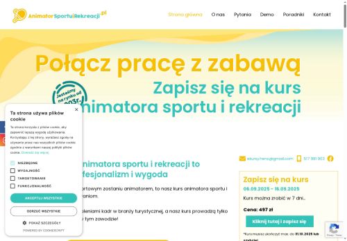 Zostan animatorem sportu i rekreacji!