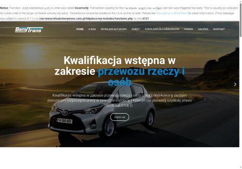 Nauka jazdy BenyTrans