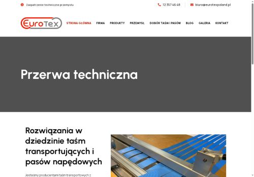 Eurotex taśmy transportujące i pasy napędowe