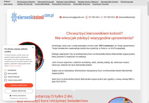 Kierownik kolonii: zrob nasz kurs ONLINE i zostan nim juz dzis