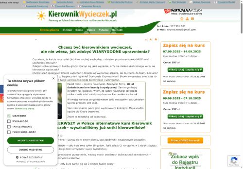 ONLINE kurs na i dla Kierowników Wycieczek. Kurs internetowy