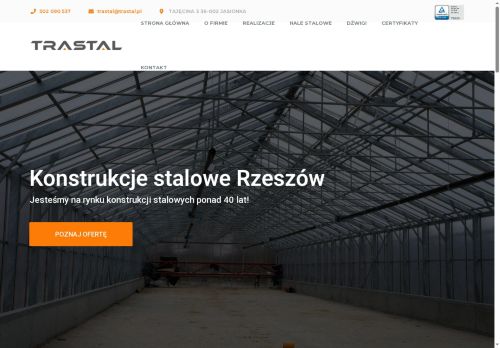 Konstrukcje stalowe Podkarpacie TRASTAL Rzeszów