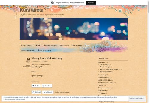 Szybki kurs tarota intuicyjną metodą wróżki Agafii