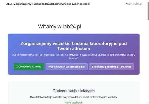 Lab24. Zorganizujemy wszelkie badania laboratoryjne pod Twoim adresem