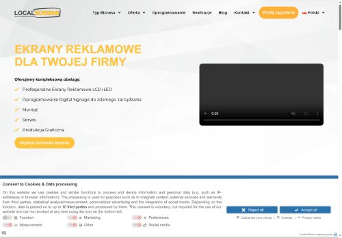Ekrany, monitory i tablice reklamowe