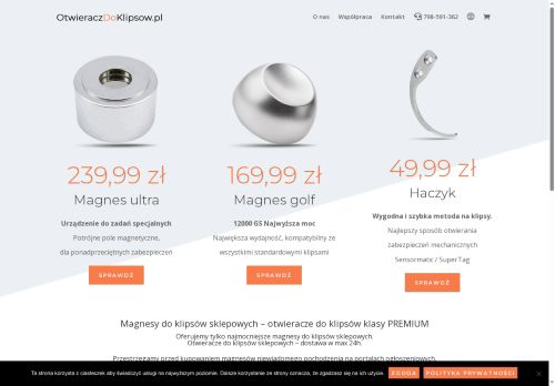 Magnesy do klipsów antykradzieżowych