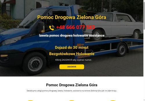 Pomoc Drogowa Zielona Góra Laweta Lubuskie Transport Samochodów