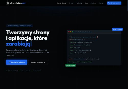 Tania strona WWW + hosting gratis