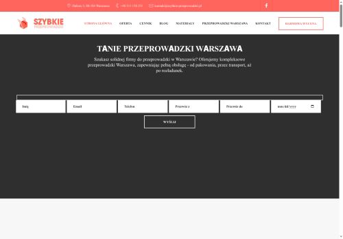 Oferta usług przeprowadzek Szybkie Przeprowadzki
