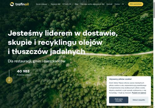Trafin Oil dostawa i recykling olejów gastronomicznych