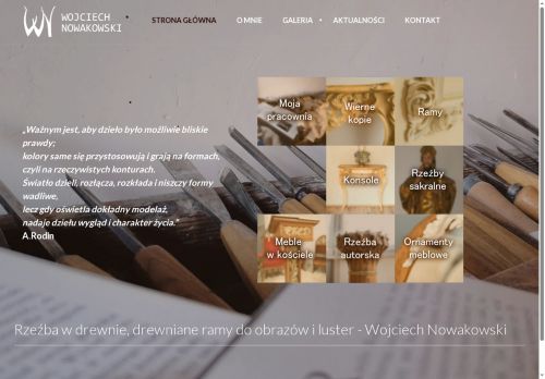 Wojciech Nowakowski rzeźbiarz w drewnie